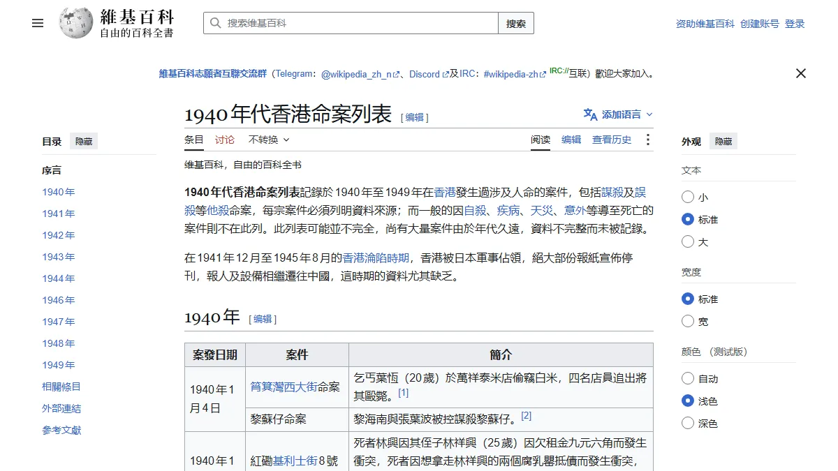 1940年代香港命案列表