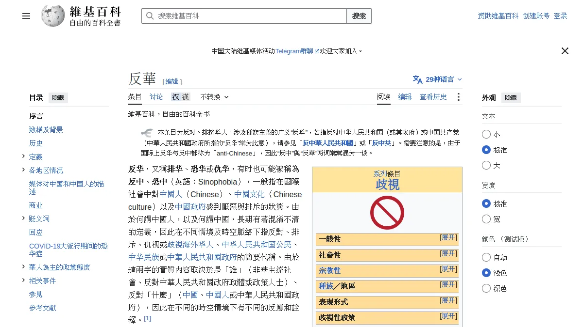 反華